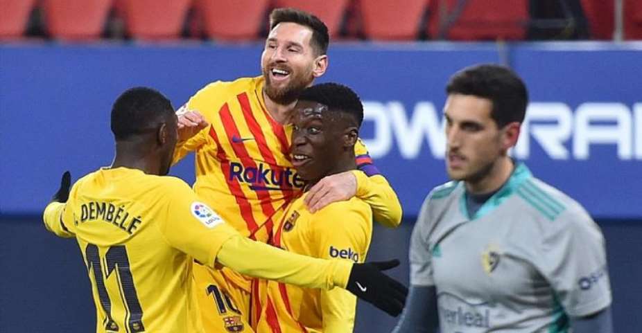Messi star for Barcelona in win at Osasuna ahead of crucial PSG meeting