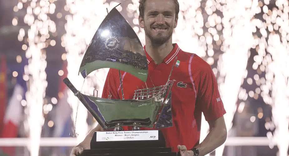 Dubai Tennis Championships: Daniil Medvedev overwhelms Andrey Rublev to win title