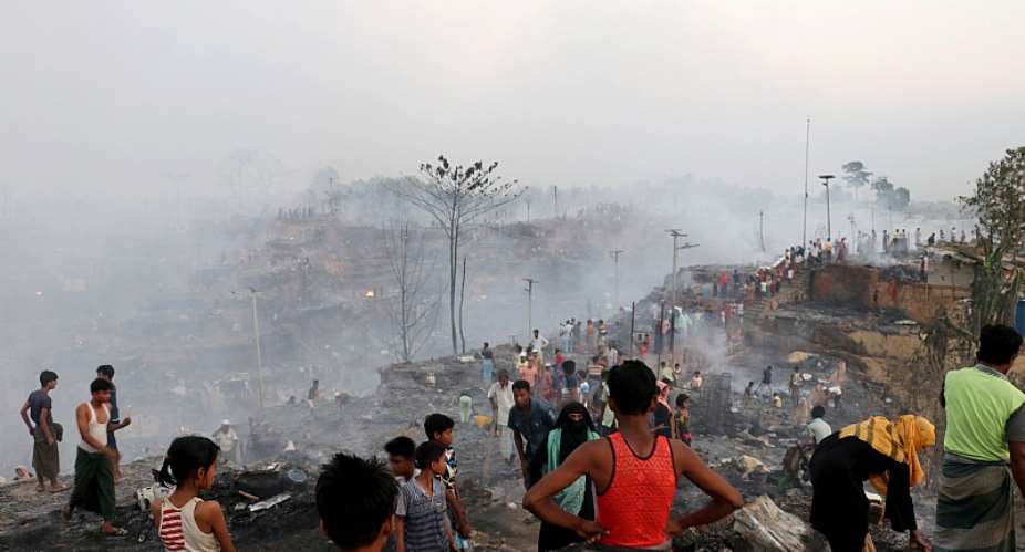 The fire in Kutupalong-Balukhali area in Cox's Bazar has left 12,000 Rohingya refugees homeless, destroying 2,000 shelters. Photo: IOM2023