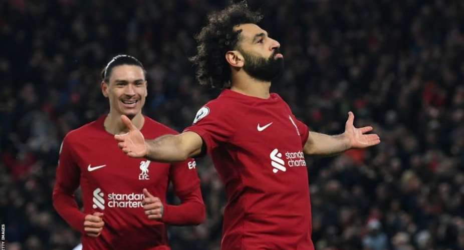 Mohamed Salah now has 22 goals in all competitions for Liverpool this season