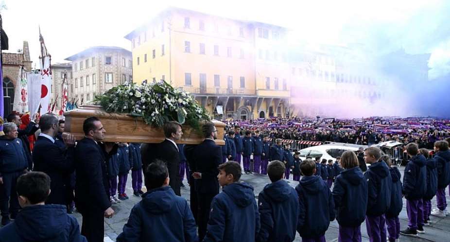 PHOTOS... Thousands Gather For Funeral of Fiorentina Captain Davide Astori