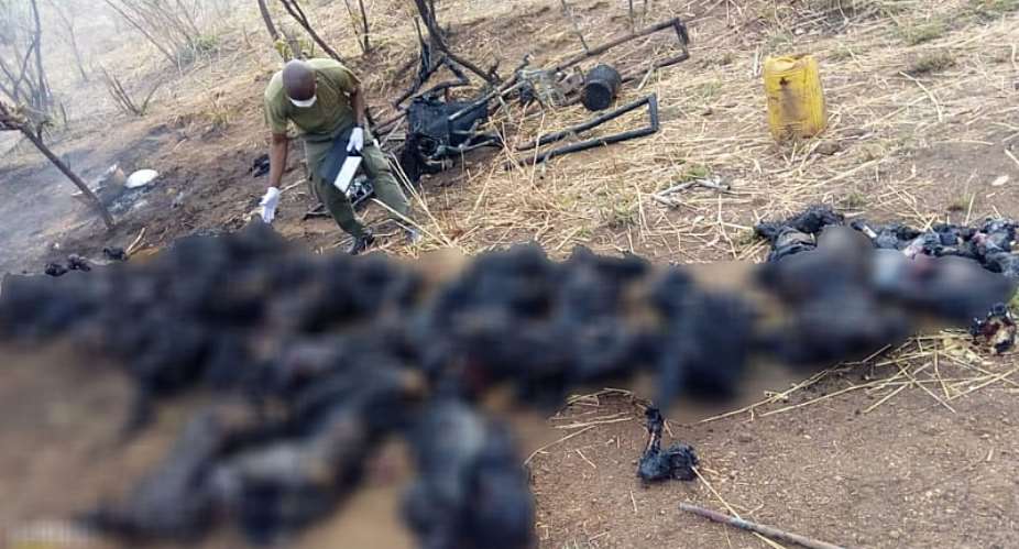 Breaking News: Cop, 30 Others Burnt To Death In Kintampo Accident