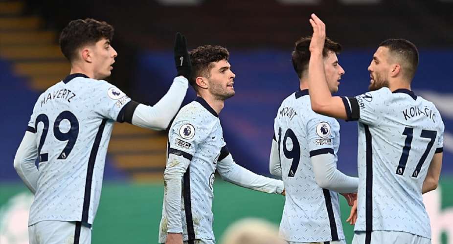 Christian Pulisic of Chelsea celebrates after scoring their team's fourth goal during the Premier League match between Crystal Palace and Chelsea at Selhurst Park on April 10, 2021 in London, England.Image credit: Getty Images