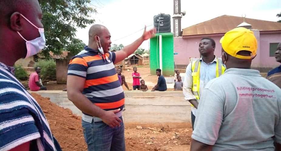 Atwima Mponua MP inspects ongoing projects in Constituency