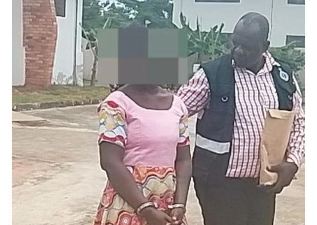 Vivian Anto (left) being sent to court