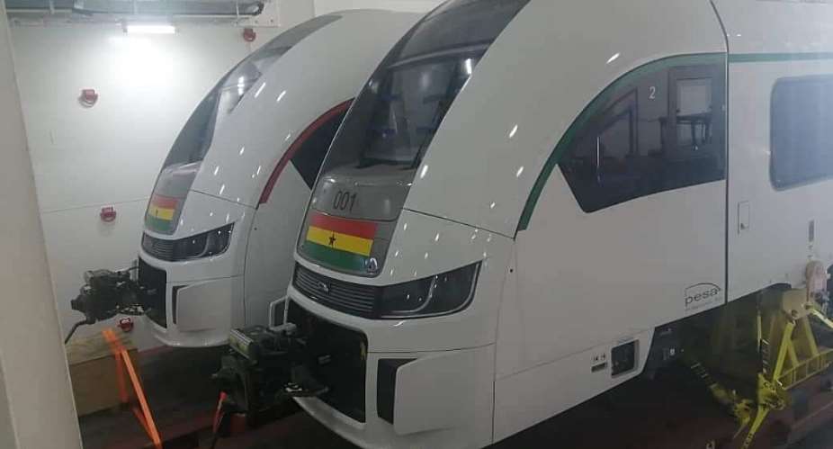 Newly trains from Poland arrive for use on Tema-Mpakadan railway line