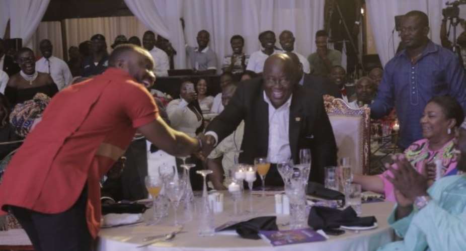 DKB and President Akufo-Addo at the MUSIGA Presidential Grand Ball