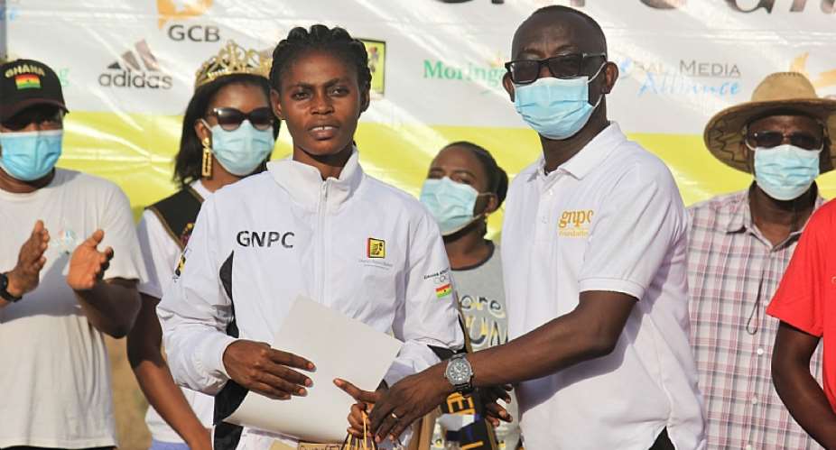 Kate Agyeman and Edwin Gadayi steal GNPC Ghanas Fastest Human 2021 Show in Accra Open
