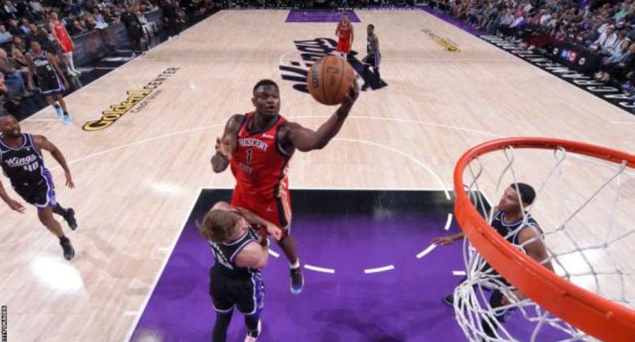 GETTY IMAGESImage caption: Zion Williamson scored 31 points in the Pelicans' victory