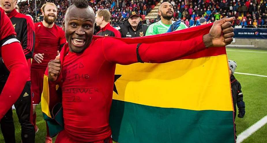 Defender Sam Mensah scores for Ostersunds who thrash Norrkping 4-1 to win Swedish Cup