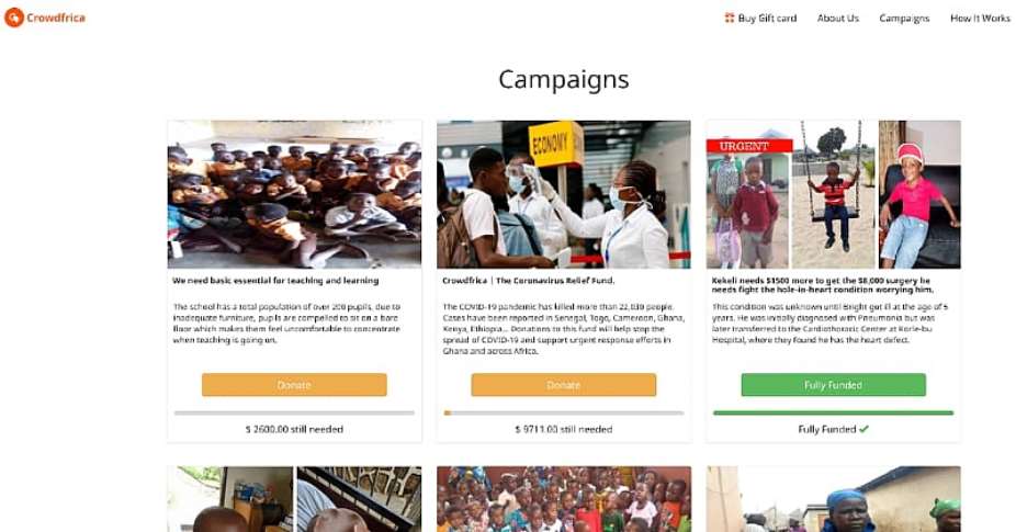 Crowdfrica.org Opens Its Fundraising Platform To Help Finance COVID19 Efforts In Ghana And Africa.