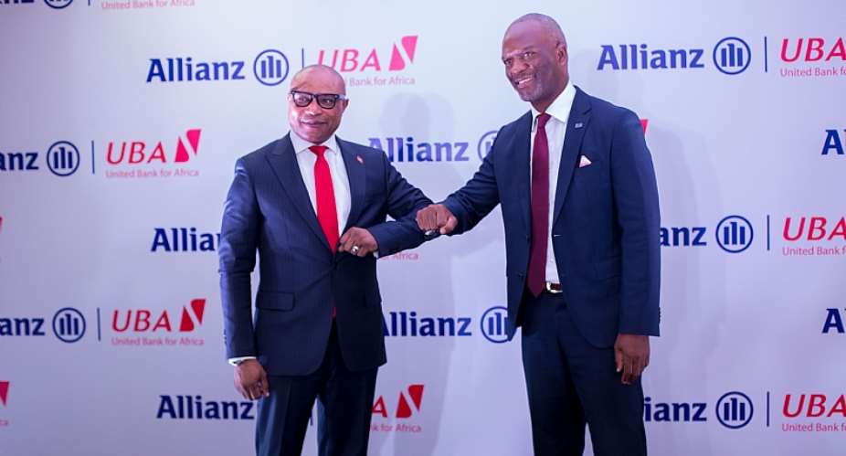 CEO Allianz Insurance Darlington Munhuwani with Olalekan Balogun - Managing Director and Chief Executive Officer of UBA Ghana