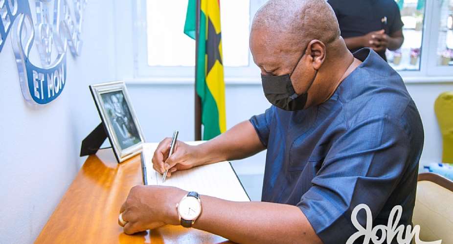 Mahama signs Prince Philip's book of condolence opened at British High Commission