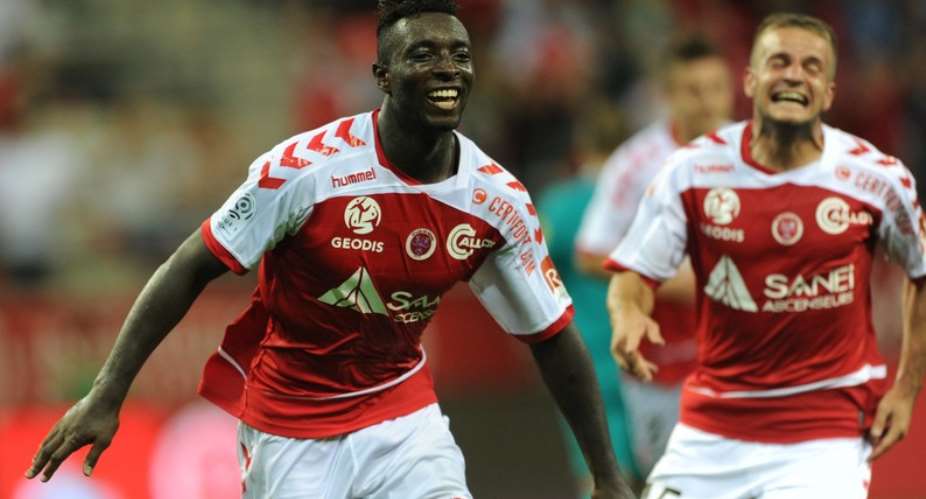 Ghanaian striker Grejohn Kyei on target for Riems in France