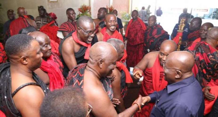 President Akufo Consoles Family Of Late James Town Chief