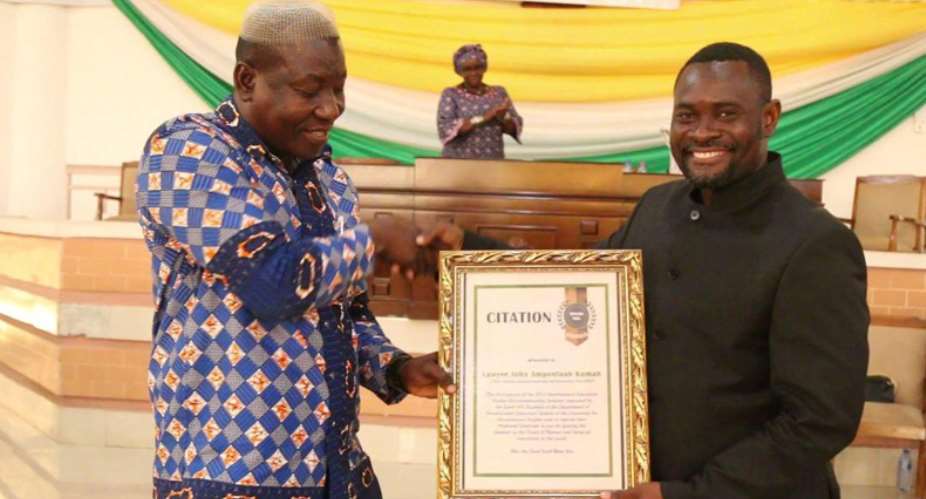 A Citation presented to Lawyer John Kumah at UDS