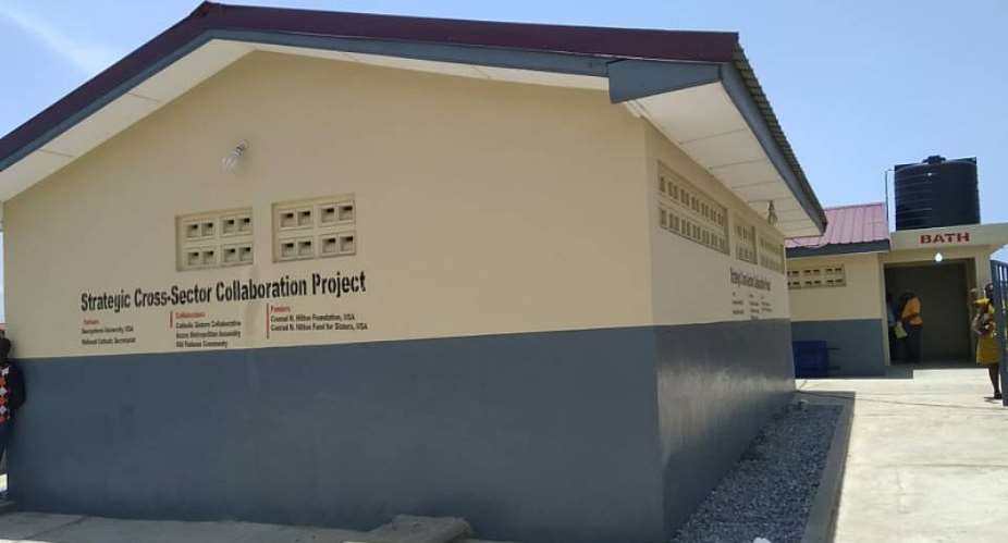 Catholic Health Service Commissions Modern Toilet Facility At Old Fadama