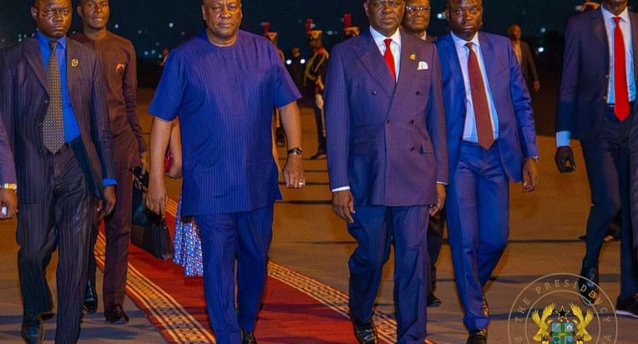 Mahama arrives in Congo for Sassou N’Guesso inauguration