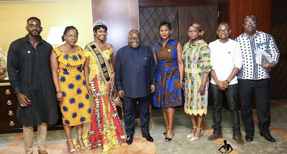 Miss Ghana UK Team Interacts With President Nana Akufo - Addo