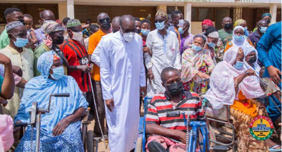 Speaker donates 200 bags of rice, 100 packs of sugar to Ghana Federation of Disabled