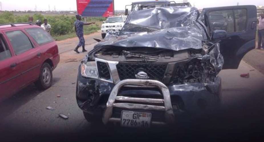 Photos: Medikal Involved In An Accident