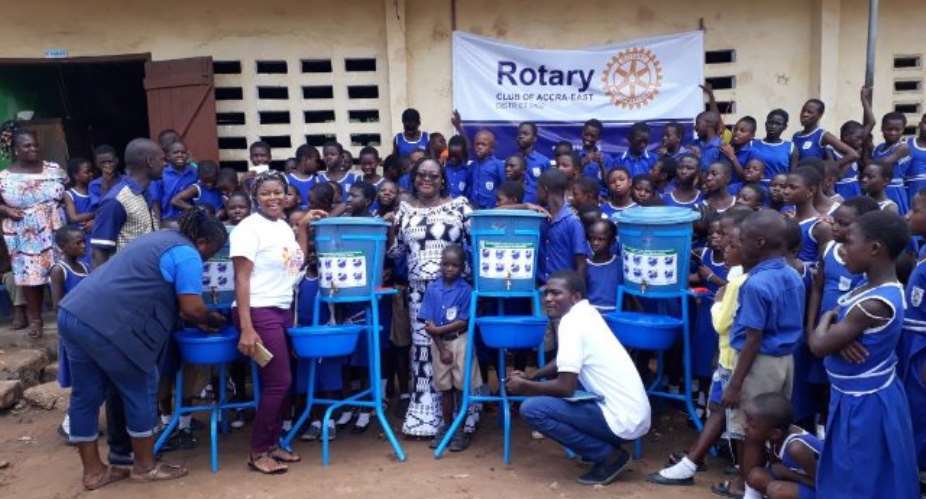 Accra-East Rotary Club Donates Educational Materials To school