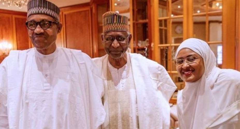 President Buhari, Abba Kyari and Aisha Buhari