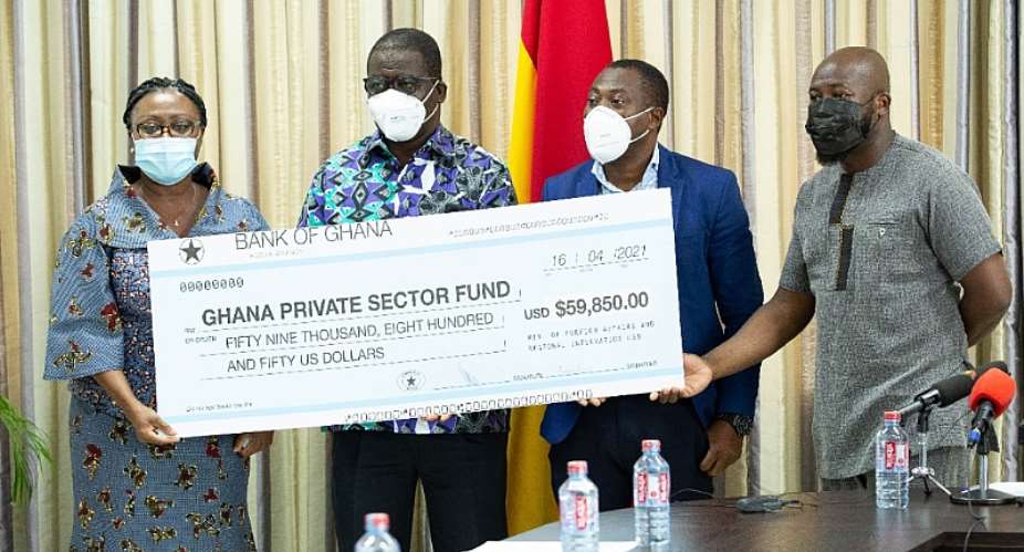 Ghana Missions abroad donate 59K to Ghana Covid-19 Private Sector Fund
