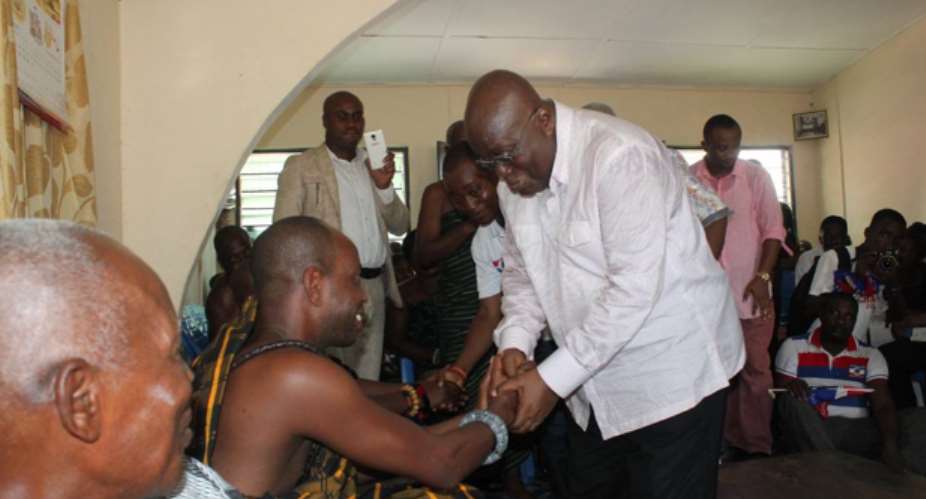 FLASHBACK: Nana Addo Dankwa Akufo-Addo right was one of the presidential candidates who paid courtesy call on Torgbui Adamah III during the campaign in 2016