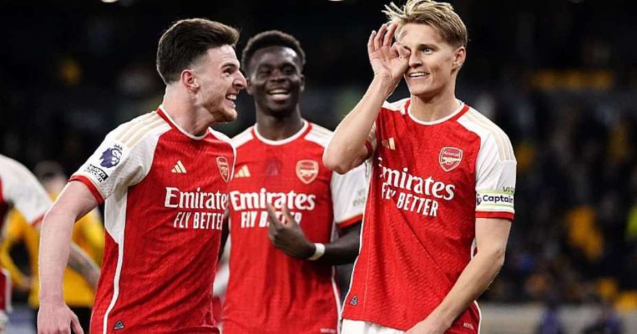 PL: Arsenal win at Wolves to return to top spot