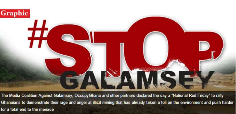 Media, Partners Paint Ghana Red Today To Raise Voices Against Galamsey