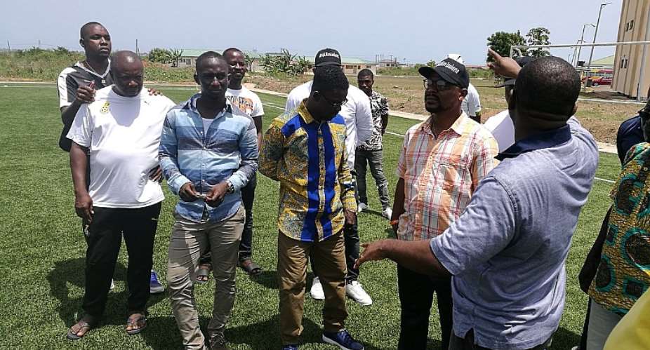 PHOTOS... Zylofon Media Boss Visits Ghanaman Soccer Centre Of Excellence