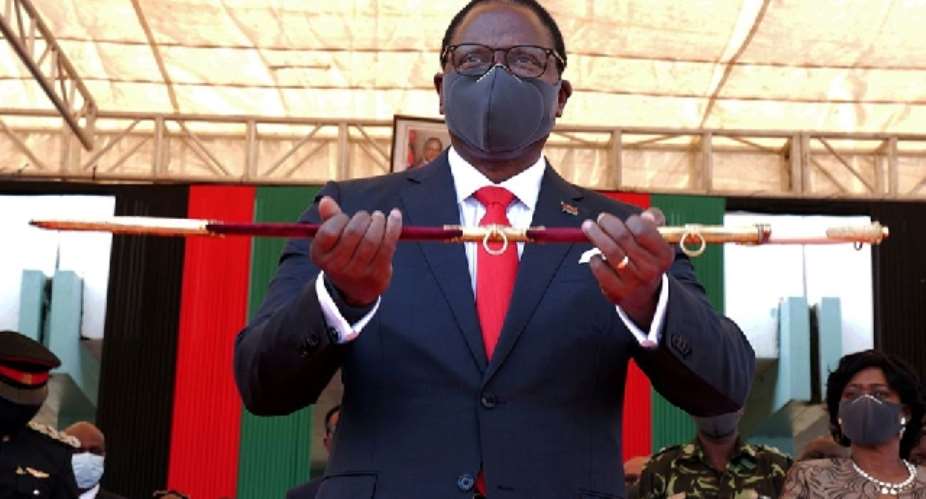 Malawi's President Lazarus Chakwera is sworn in in Lilongwe, Malawi, July 6, 2020.