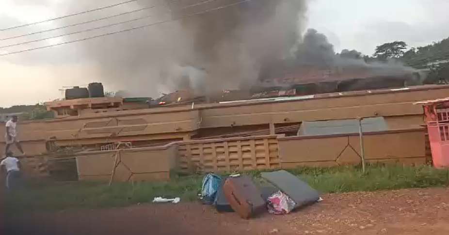 Fire guts Kwadaso SDA Nursing and Midwifery Training College hostel