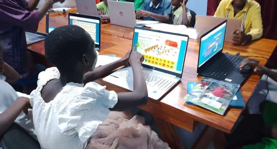 Children from Adaklu, at the onboarding session for the Learning Upgrade Online Programme
