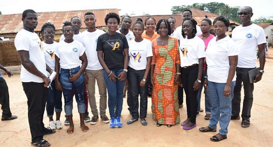 Members of YPI -Ghana and Madam Nii Boye