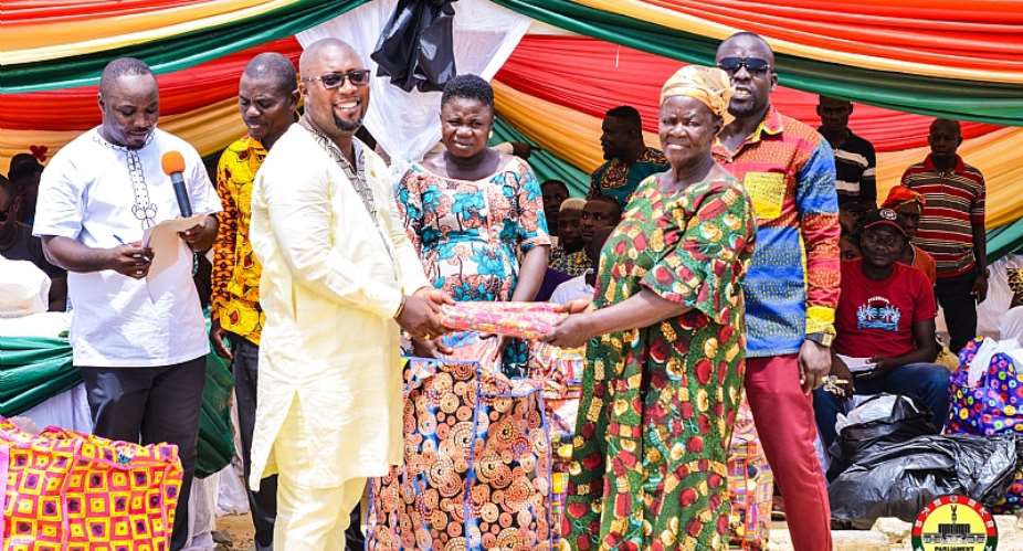 PresteaHuni-Valley MP Dines With Over 500 Widows In Bogoso