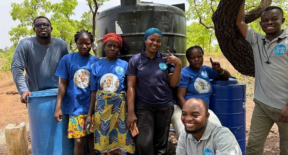 Some members of the Saha Service Delivery team and water operators in the Koni Electoral Area of the Zabzugu District