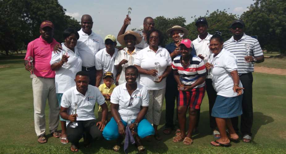 Winners in a group picture with Club captain John Nartey