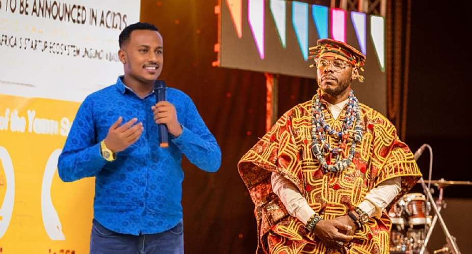 Jibril Mohamed Ahmed and Mckevin Ayaba in Africas Ecosystem builders summit and Award
