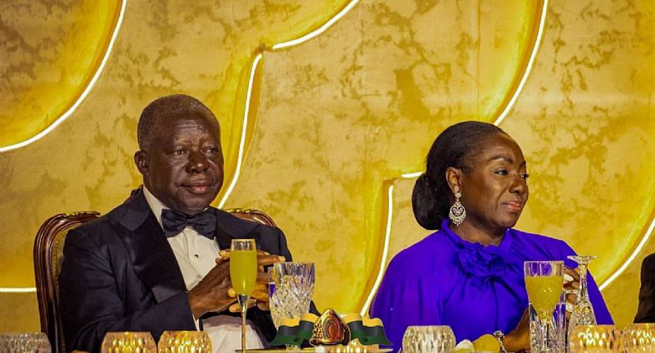 Asantehene Otumfuo Osei Tutu II with Lady Julia Osei Tutu II