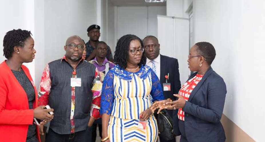 Minister With Lucy Quist Middle With The Deputy Ministers And Leadership Team Of Airtel Ghana