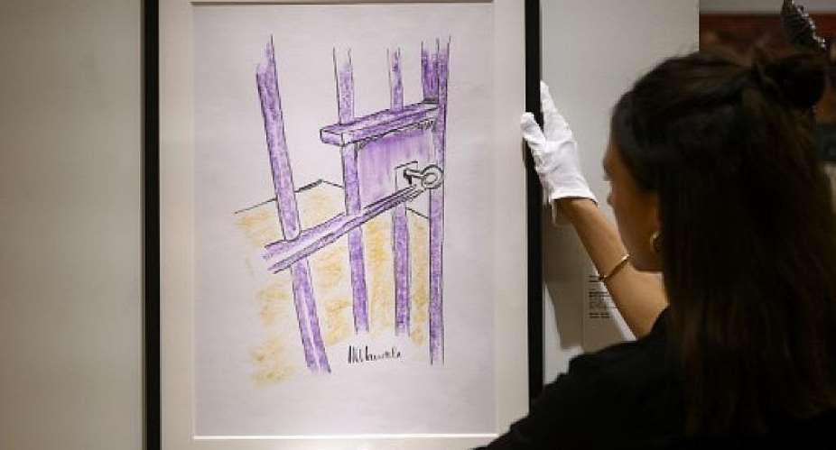 Prison drawing by Nelson Mandela to be auctioned in New York