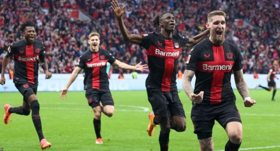 Bayer Leverkusen remain on course for the first unbeaten campaign in Bundesliga history