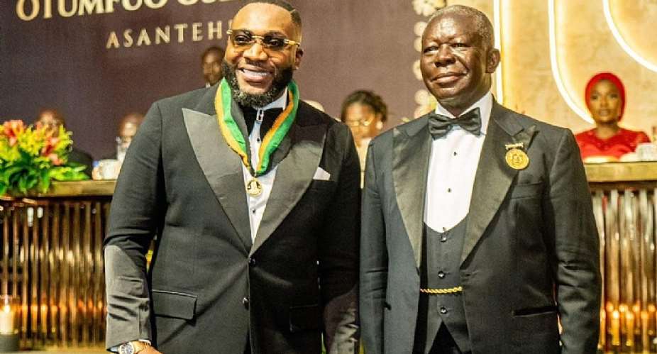 Asantehene decorates Prophet Uche with gold coin at 27th anniversary Gala