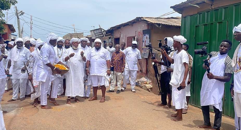 Nungua Traditional Council performs “Jenten Nishwamo” ahead of Homowo