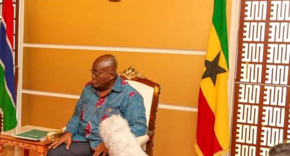 Protocol gaffe: Ghana flag turned upside down during Barrows visit