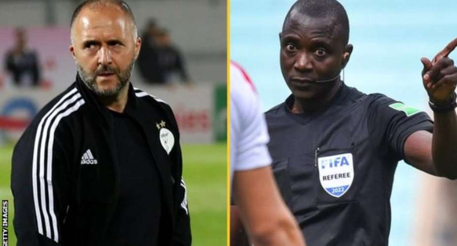 Algeria coach Djamel Belmadi left said referee Bakary Gassama took away the hope of a whole nation