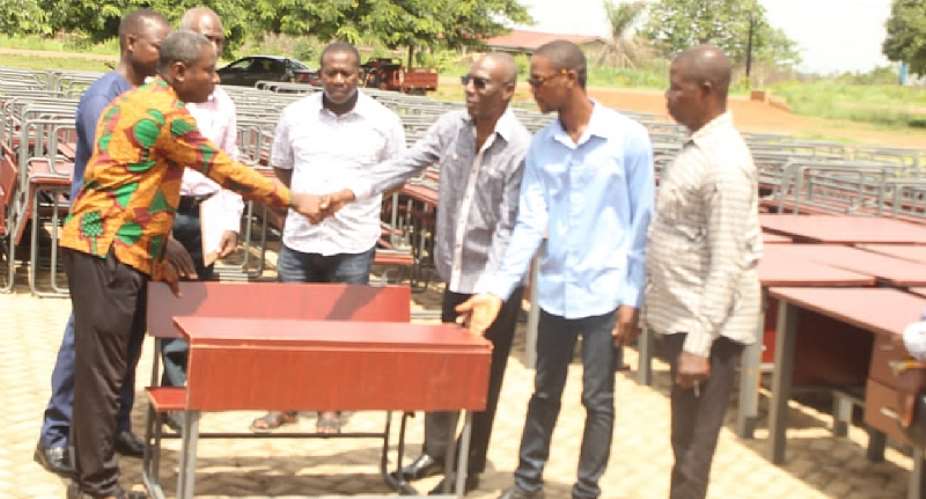 Akatsi North: MP, DCE jointly donate 400 dual desk to Basic schools