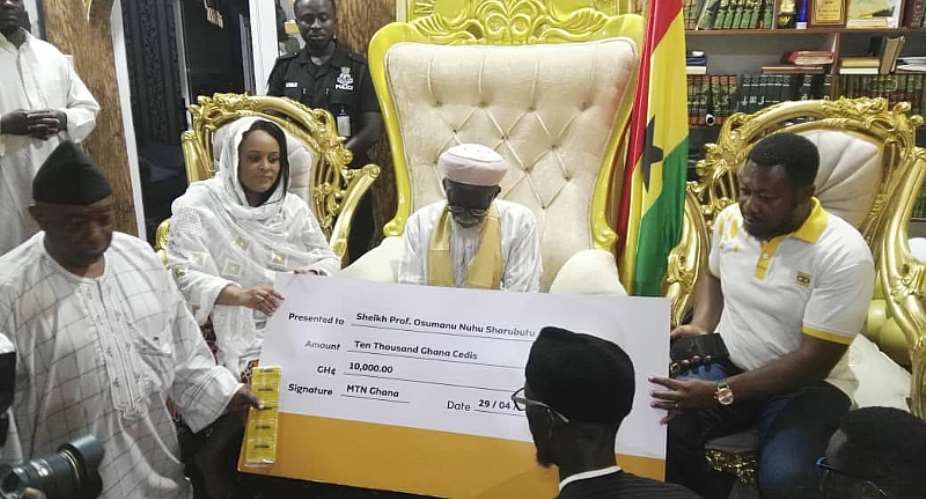 MTN Ghana sweetens Eid-ul-Fitr celebrations for Chief Imam with mammoth donation